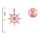 Rose Gold Dharma Wheel Buddhism Symbol