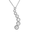 Sterling Silver Cubic Zirconia Journey Pendant