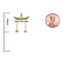 Gold Japanese Torii Pendant(Available in Yellow/White/Rose Gold )