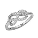White Gold Eight Knot Diamond Infinity Ring