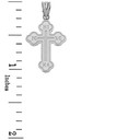 Gold Saint Nicholas Greek Orthodox Russian Cross Pendant Necklace (Available in Yellow/Rose/White Gold)