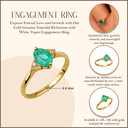 Gold Genuine Birthstone Engagement Ring with White Topaz Gold Genuine Birthstone Engagement Ring with White Topaz