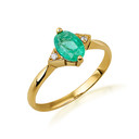 Gold Genuine Birthstone Engagement Ring with White Topaz Gold Genuine Birthstone Engagement Ring with White Topaz