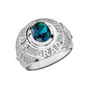 Sterling Silver High School Graduation Class of 2018 CZ Birthstone Ring