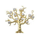 14K Yellow Gold Tree Necklace