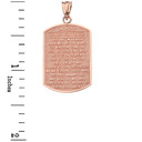 Our Father Prayer Pendant Necklace in Solid Gold (Yellow/Rose/White)