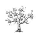 14K White Gold Tree Necklace