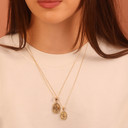 Gold Virgin Mary Necklace with Diamonds (1.19") (Available in Yellow Gold, Rose Gold, White Gold)