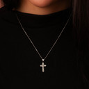 Silver Crucifix Jesus Cross Necklace