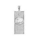 Benjamin Franklin United States American Hundred Dollar Bill  Pendant Necklace (Medium) in Solid Gold