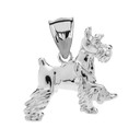 Sterling Silver Schnauzer Pendant Necklace