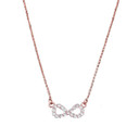 14K Dainty Rose Gold Infinity Necklace