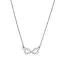 14K Dainty White Gold Infinity Necklace