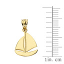 Sail Boat Pendant Necklace(Available in Yellow/Rose/White Gold)