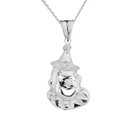 Sterling Silver Clown Pendant Necklace