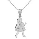 Sterling Silver Little Girl Pendant Necklace