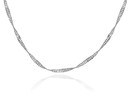 Gold Chains: Singapore White Gold Chain 0.2mm