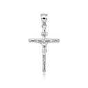 Dainty Crucifix Cross (INRI) Pendant Necklace in Sterling Silver