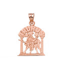 Solid Rose Gold Zodiac Taurus Pendant Necklace