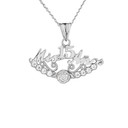 925 Sterling Silver "Mis 15 Años" Quinceañera Pendant Necklace