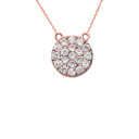 14K Mini Disc Necklace in Rose Gold