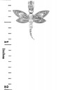 White Gold Charms - The White Gold Dragonfly Pendant