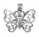 Silver Aponi Butterfly Charm Pendant