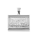 Silver The Last Supper Jesus Pendant Necklace