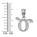 Solid White Gold Armenian Alphabet Diamond Initial "Dz" Pendant Necklace