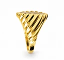 Gold Onyx Mens Swirl Ring