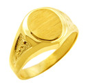 Men's Gold Signet Rings - The Apollo Solid Gold Signet Ring