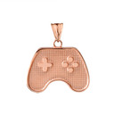 Game Control Pendant Necklace in Rose Gold