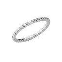 Chic Rope Ring in White Gold