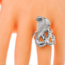 Snake Statement Ring in Sterling Silver