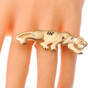 Panther Statement Ring in Gold