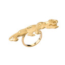 Panther Statement Ring in Gold