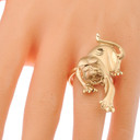 Matte Panther Statement Ring in Gold