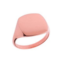 Comfort Fit Square Signet Ring in Rose Gold