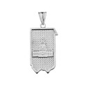 Pennsylvania State of Independence Pendant Necklace in White Gold