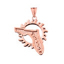 Florida Sunshine State Pendant Necklace in Rose Gold