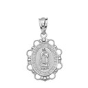 Sterling Silver Our Lady of Guadalupe Pendant Necklace