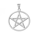 Pentagram Pendant Necklace in Sterling Silver