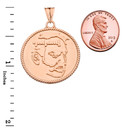 Two-Sided Å¸??DuxovÅ¸?Âand Armenian Eternity Symbol Pendant Necklace in Rose Gold