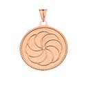 Two-Sided Å¸??DuxovÅ¸?Âand Armenian Eternity Symbol Pendant Necklace in Rose Gold