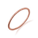 10K/14K Gold Twisted Rope Stackable Ring (Available in Yellow Gold, Rose Gold, White Gold)