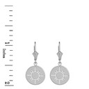 Sterling Silver Native American Geometric Sun Symbol Dainty Disc Earring Set