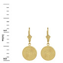 Solid Gold Chartres Labyrinth Dainty Disc Earring Set(Available in Yellow/Rose/White Gold)