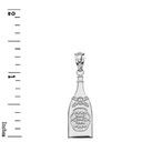 Sterling Silver Toast of The Town Champagne Bottle Pendant Necklace