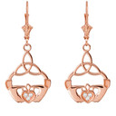 Diamond Trinity Knot Earrings(Available in Yellow/Rose/White Gold)