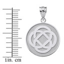 Celtic Knot Flower Disc Pendant Necklace in Gold (Yellow/Rose/White)